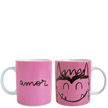 Taza "el Monstruo de Colores - Amor" rosa