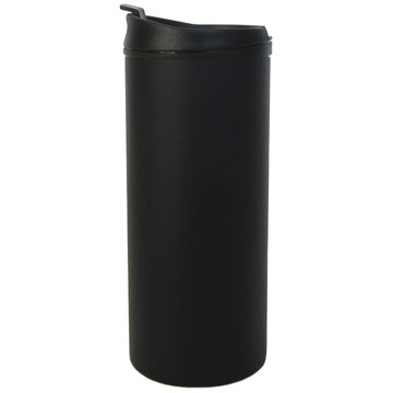 Termo para líquidos 300ml. negro doble pared Inox & tapón anti goteo