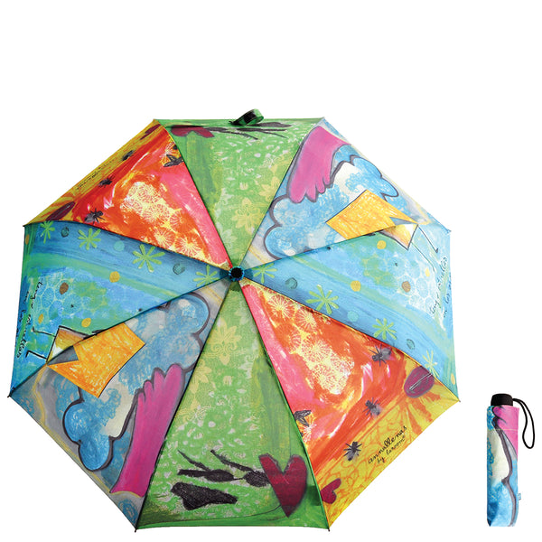 Parapluie "mini collage" avec mât en acier