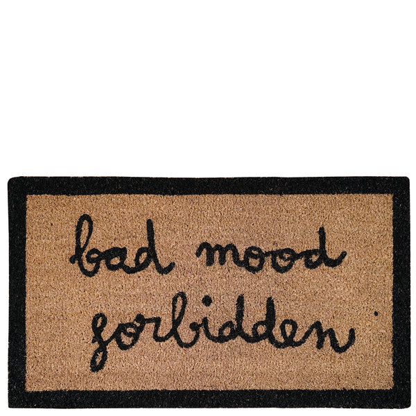 Doormat "bad mood forbiden" brown