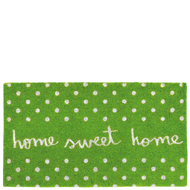 Felpudo "home sweet home" verde