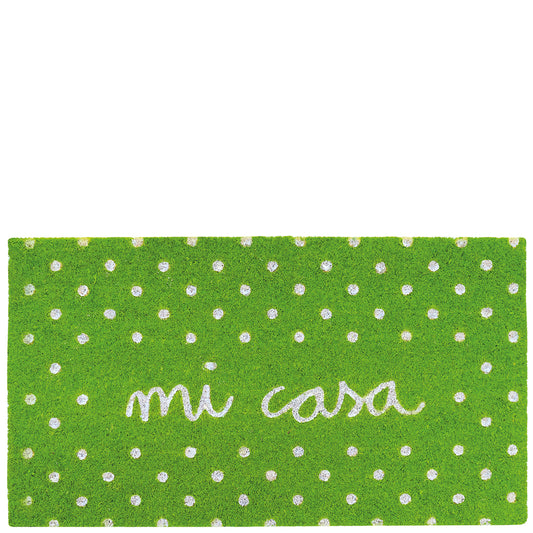 Doormat "mi casa" green