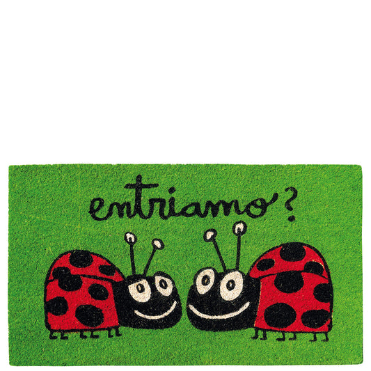 Doormat "entriamo?" green