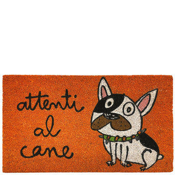 Doormat "attenti al cane" orange